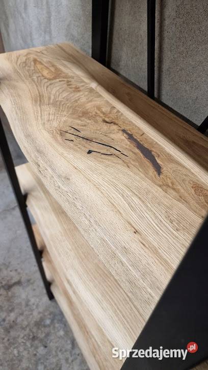 Regał NA WYMIAR na książki DĘBOWY oflis loft warmińsko-mazurskie Bartoszyce