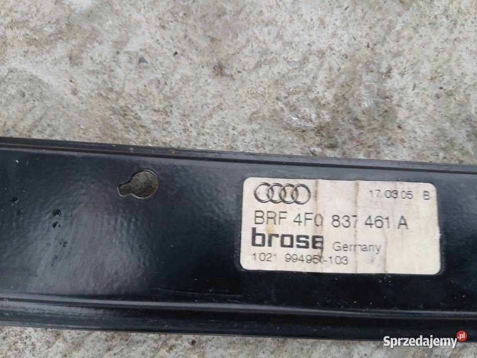 Audi A6 C6 podnośnik szyby lewy przód bez Szczerbice sprzedam