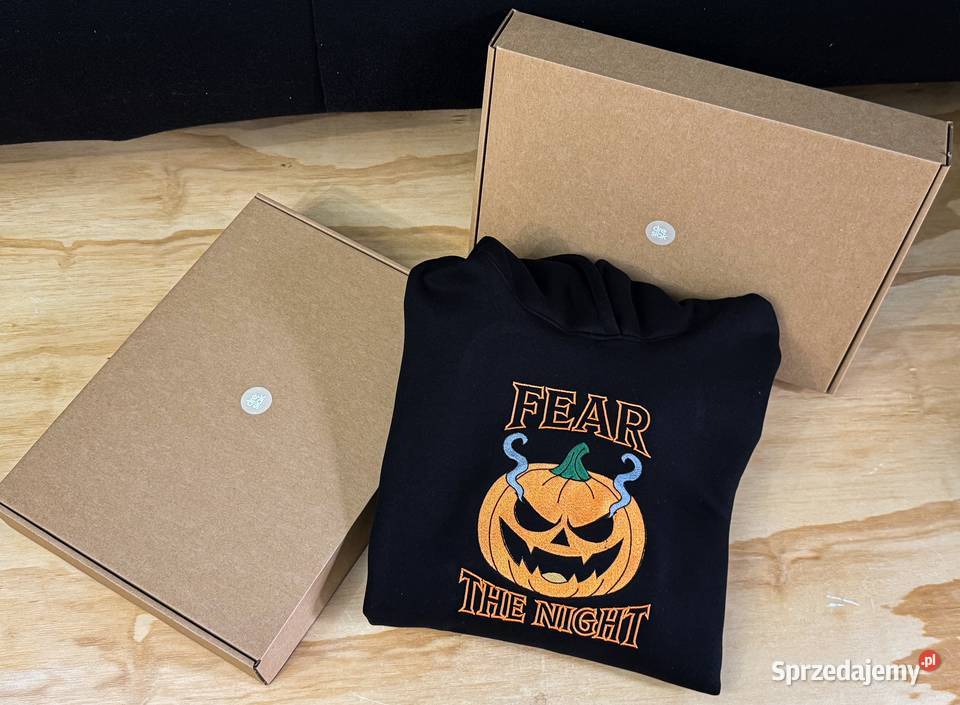 HALLOWEEN 2025 Bluza z haftem dyniowym mężczyzn Legnica sprzedam