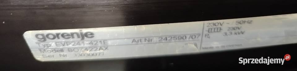 Piekarnik Gorenje BO 7422 AX 2 x prowadnice do lubuskie Żagań