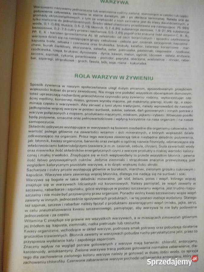 Warzywa w kuchni kulinaria dietetyka Księgarni Warszawa