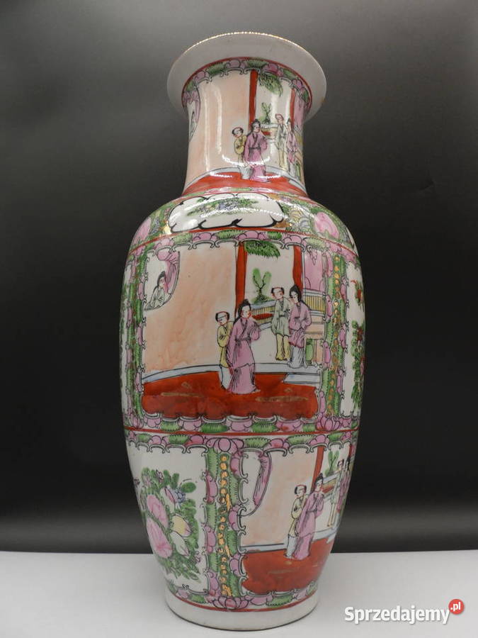 Porcelanowy wazon duży Chiński wys 47 wielkopolskie Raszków