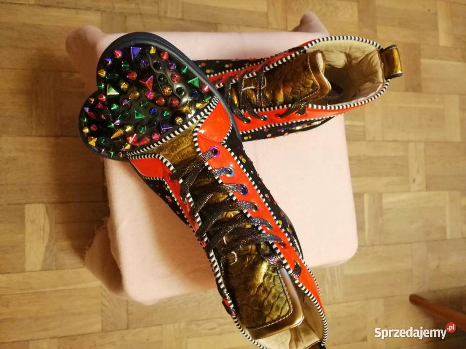 Męskie trampki marki Christian Louboutin żółty/złoty Warszawa