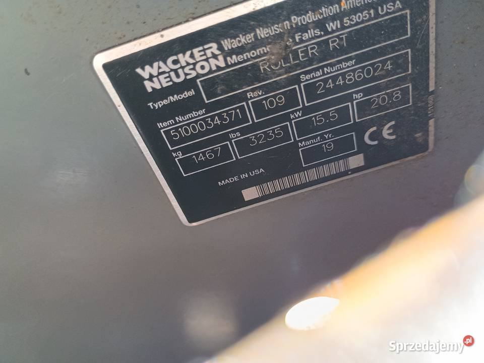 2019r Wacker Neuson RT82 RT82SC3 walec śląskie Żywiec