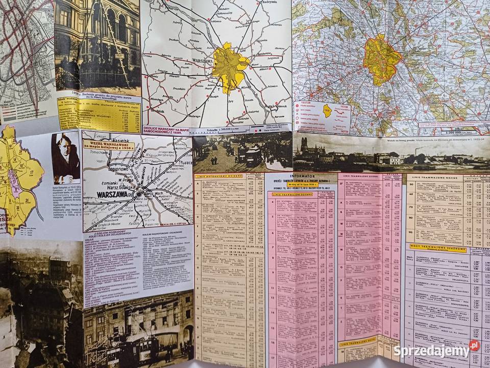 PLAN WARSZAWY PRZED II WOJNĄ ŚWIATOWĄ x 2 mazowieckie Warszawa sprzedam