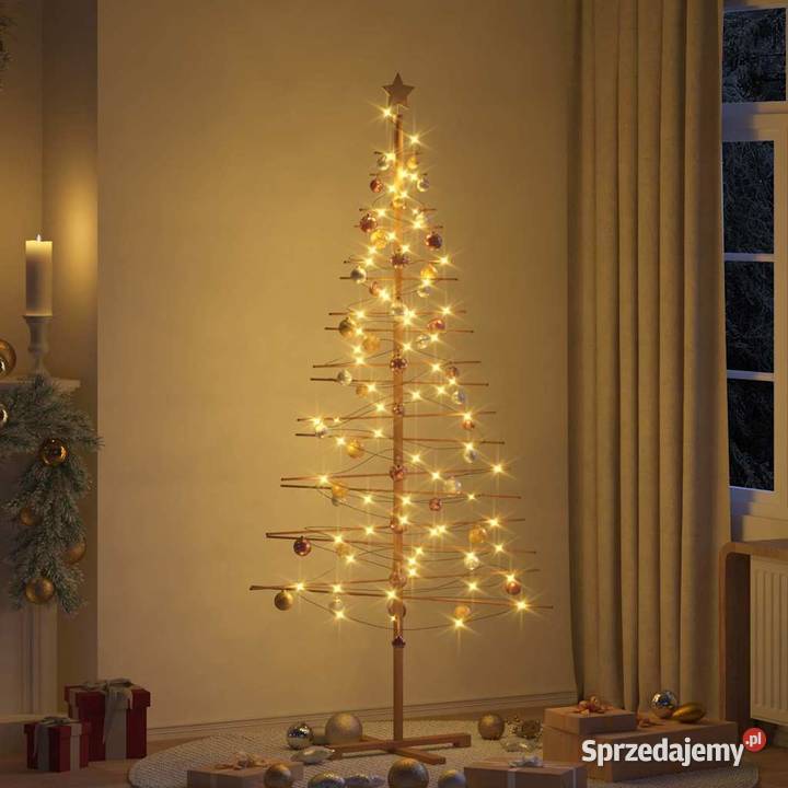 vidaXL Drewniana choinka z podstawą Brązowy 210 Warszawa sprzedam