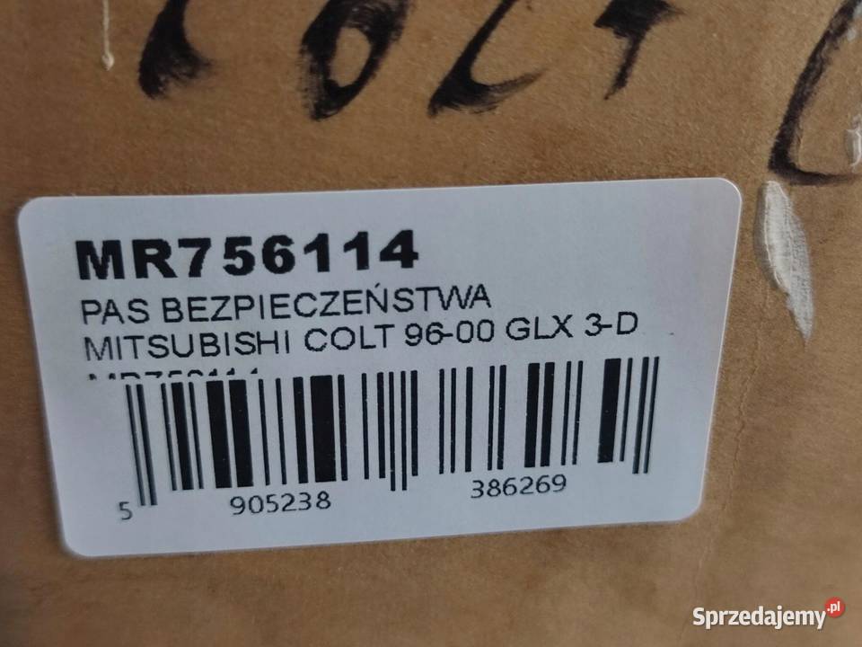 PAS BEZP PRAWY PRZÓD MITSUBISHI COLT 9600 GLX 3D Pasy bezpieczeństwa sprzedam