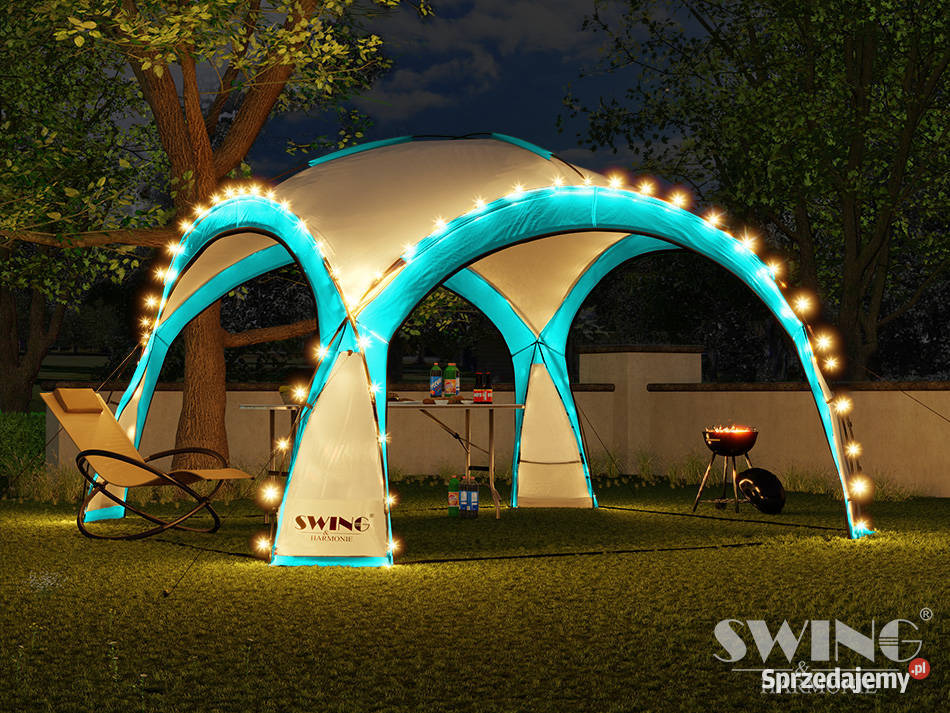 PAWILON OGRODOWY KOPUŁA IMPREZOWA 45x45m LED Pawilony i namioty Kalety