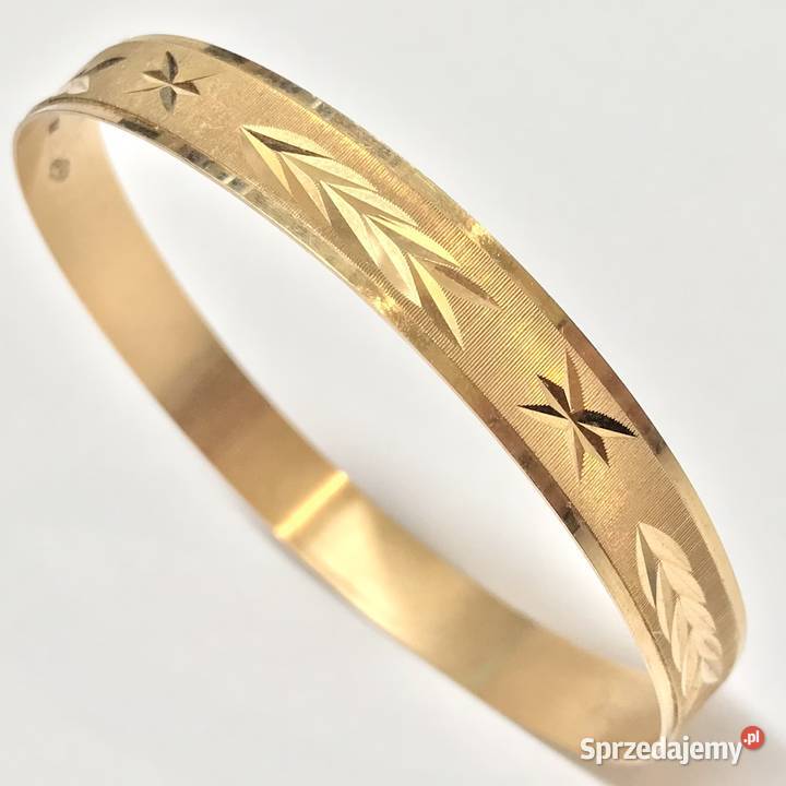 Złota BRANSOLETKA damska 750 18K SZTYWNA