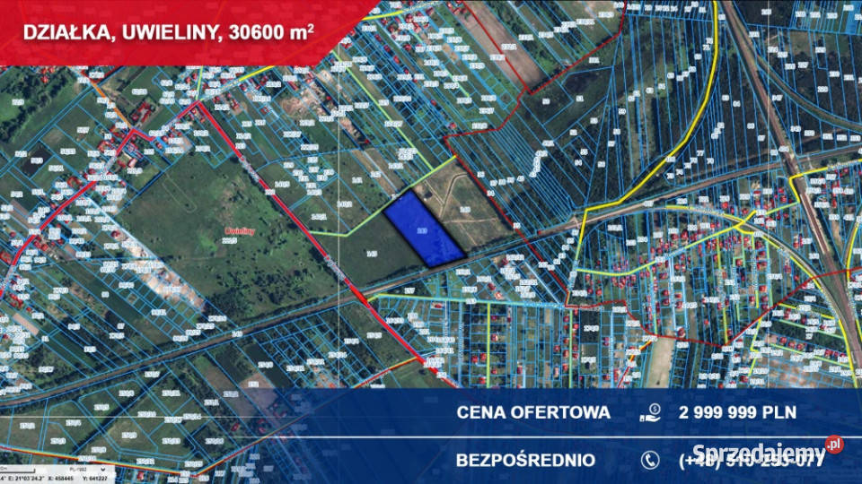 Działka budowlana 3ha Uwieliny gm Prażmów z MPZP sprzedam