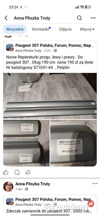 Reperaturki Nowe peugeot 307 Starogard Gdański sprzedam