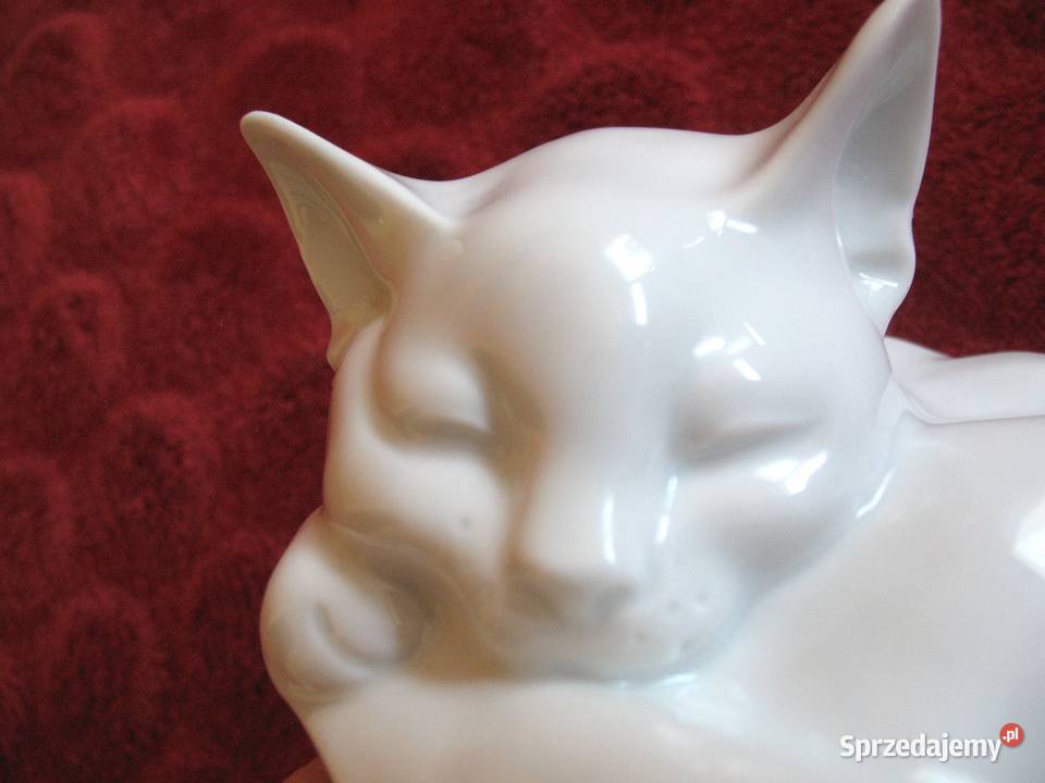 Kot leżący porcelana 75 x 12 x 95 Grfenthal Siedlce