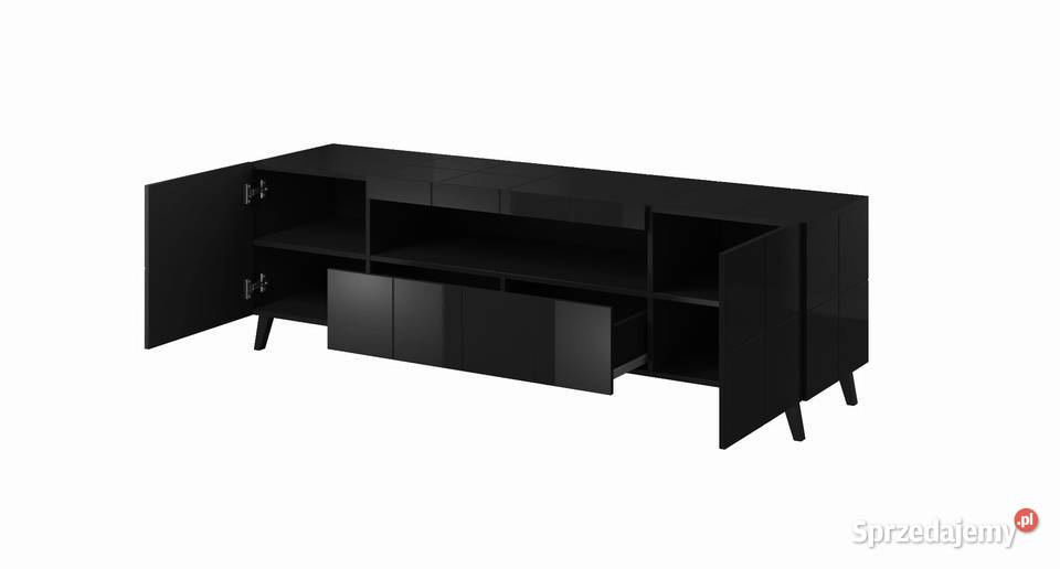Szafka RTV Czarna Połysk REJA 184 Warszawa