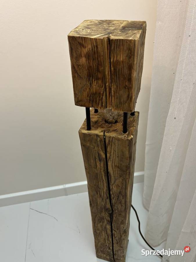 Rustykalna Lampa z Odzyskanej Belki 98 Końskie