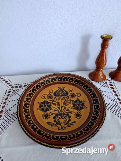 Duży talerz kamionka vintage