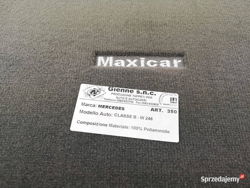 KOMPLET DYWANIKÓW MERCEDESBENZ B W246 20112018