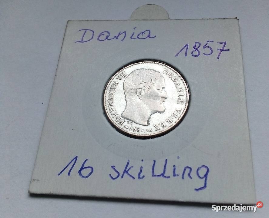 DANIIA16 SKILLING1857 r SREBRO 0500 FREDERICVS V Legionowo