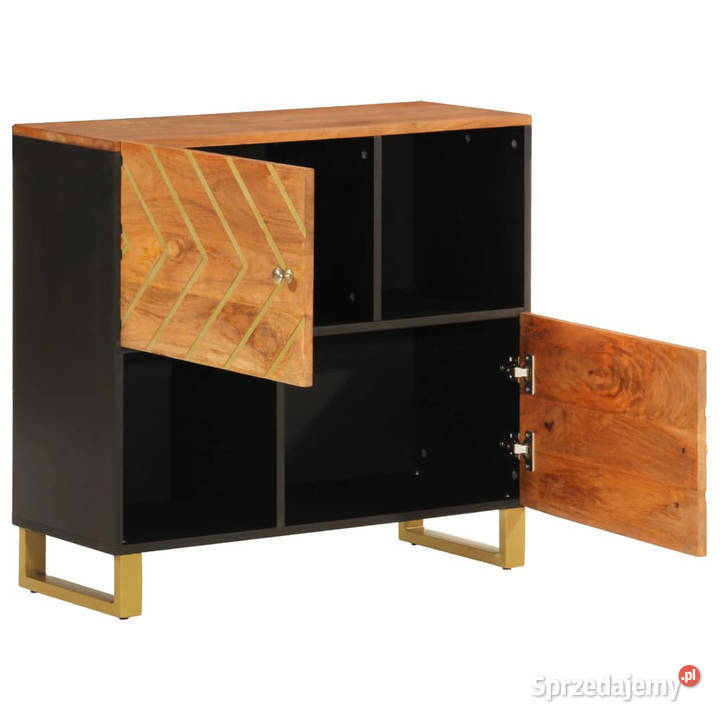 Szafka brązowoczarna 80x335x75 lite drewno mango Warszawa