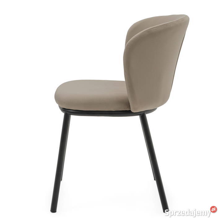 Ciemnobeżowe Krzesło Tapicerowane Bari Wysyłka Tarchały Małe