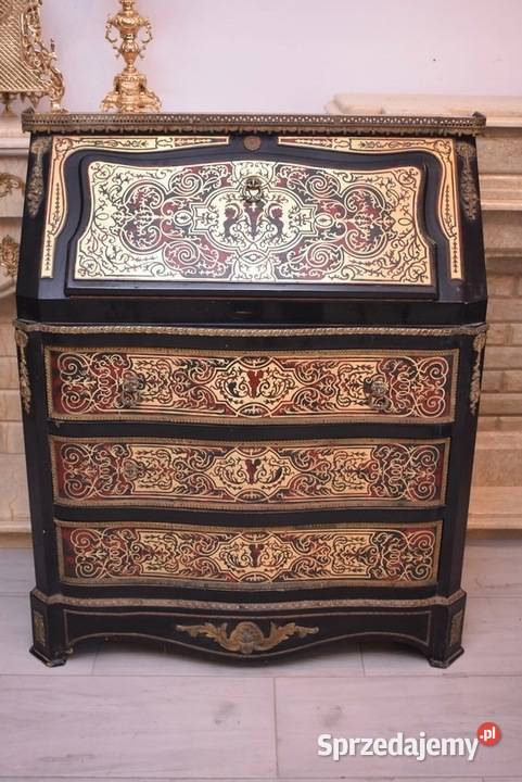 Królewska Komoda Barek Boulle Liczne Zdobienia Kraków