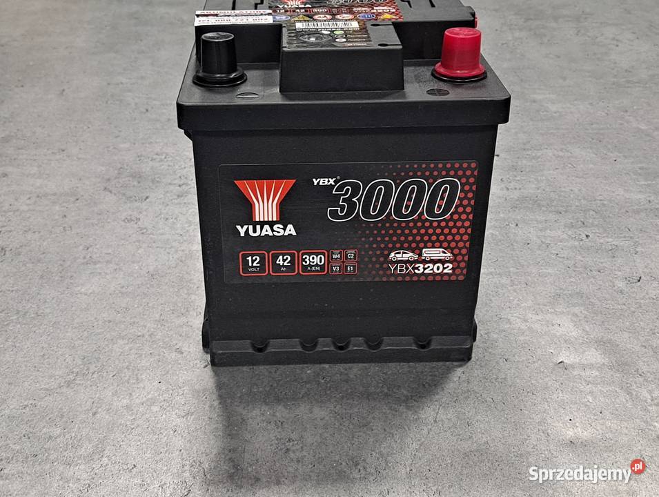 Akumulator Yuasa 42Ah 390A kostka Grudziądz Rok produkcji 2023