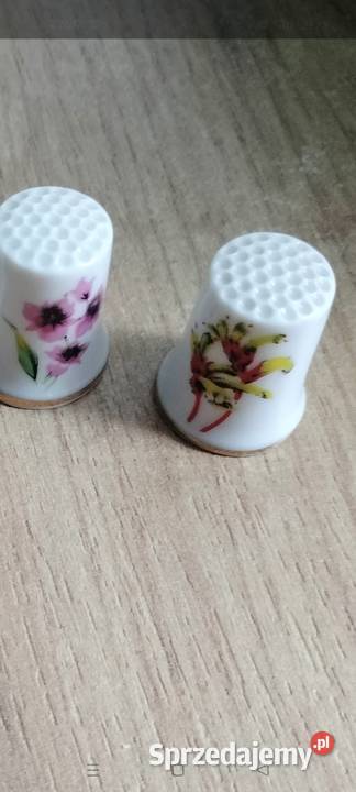 Porcelanowe naparstki kwiatki zestaw Choszczno sprzedam