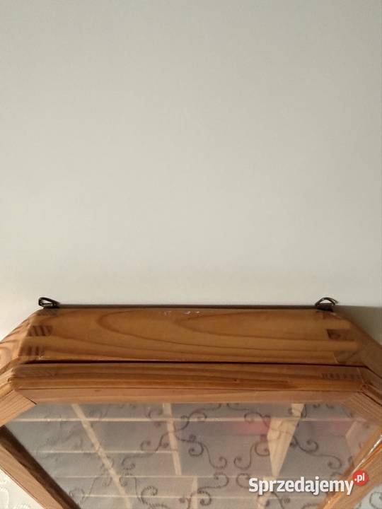 Witryna Ścienna Drewniana Oszklona Vintage Retro Czerwionka-Leszczyny