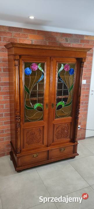 Piękna biblioteka witryna eklektyczna antyk Łagów