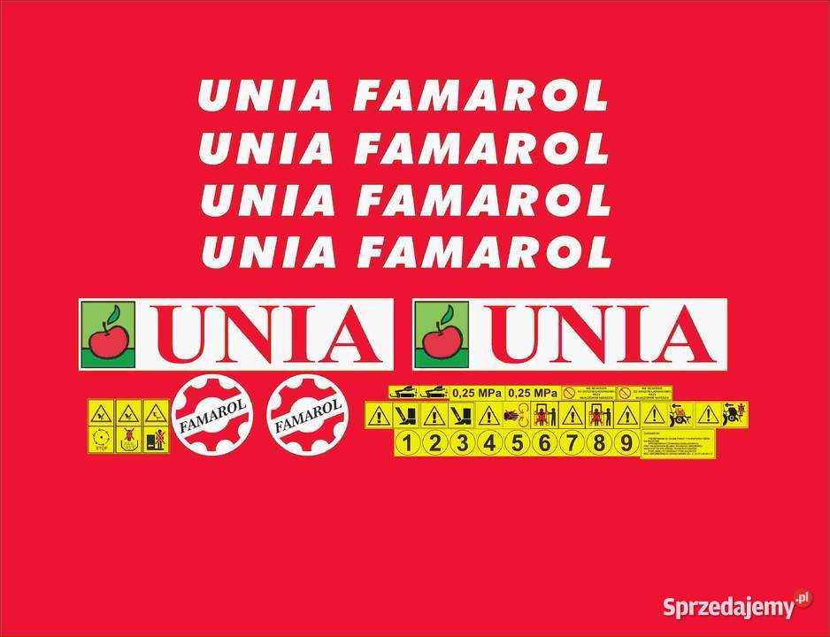 naklejki Siewnik Unia Famarol ODPORNE I MOCNE Pleszew
