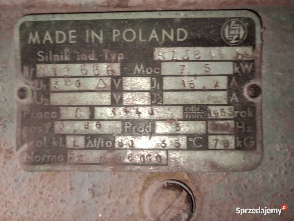 Sprzedam silnik elektryczny 3 fazowy Lublin