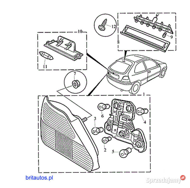 ROVER 25 MG LAMPY TYLNE ZESTAW CHROM TUNING wielkopolskie Poznań sprzedam