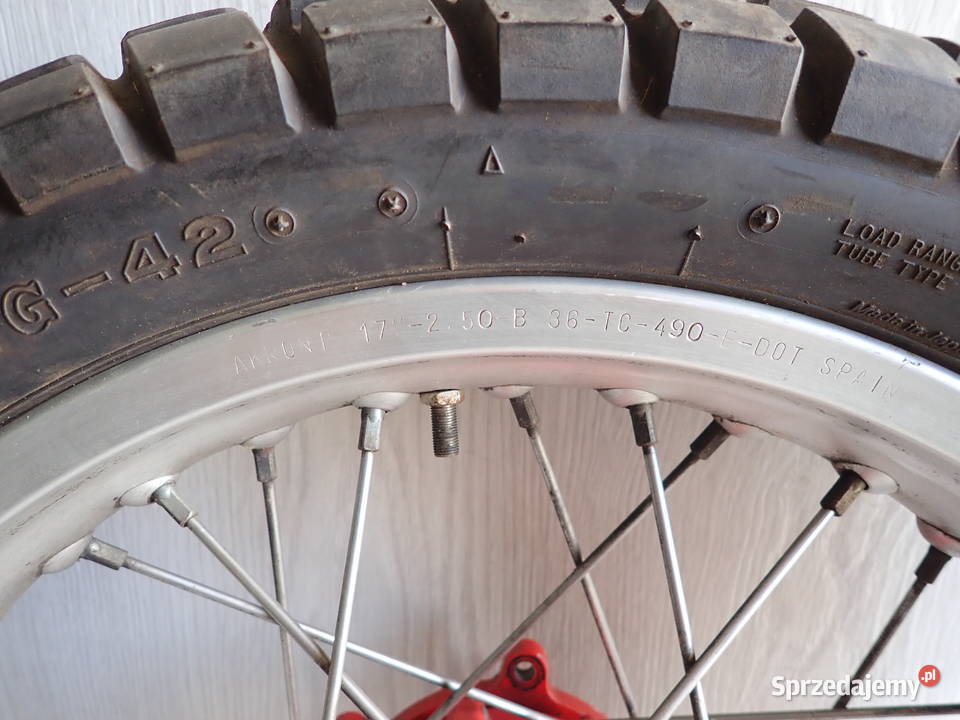 Koło Tył 17 x 250B 36 TC 490 Akront Aprilia lubuskie