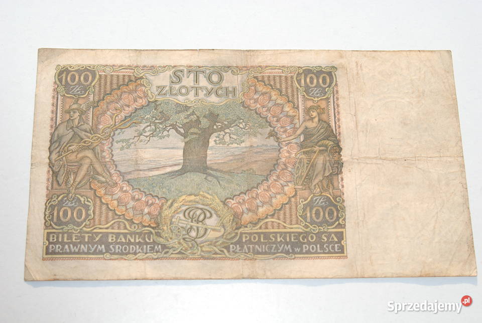 Stary banknot 100 złotych 1934 antyk unikat Numizmatyka Cieszyn