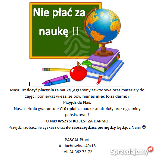DARMOWE szkoły dorosłych LO szkoły policealne Nauka i korepetycje Sierpc