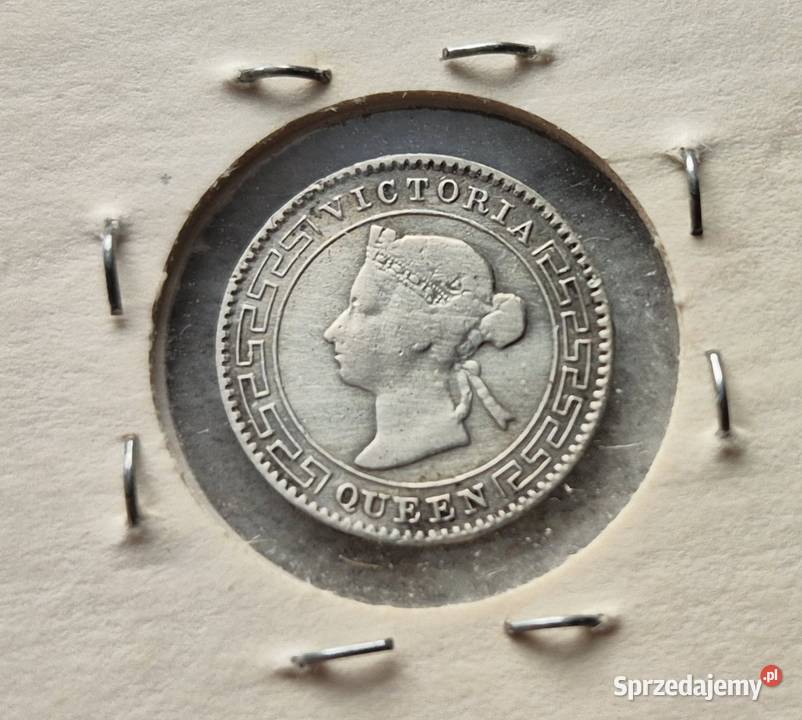 C18 CEJLON srebro 10 Cent 1893 r Victoria łódzkie Wola Kruszyńska sprzedam