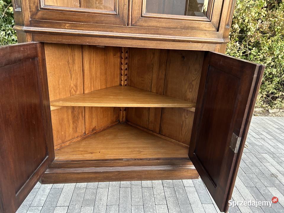 Dębowa biblioteka stara witryna kredens Łódź sprzedam
