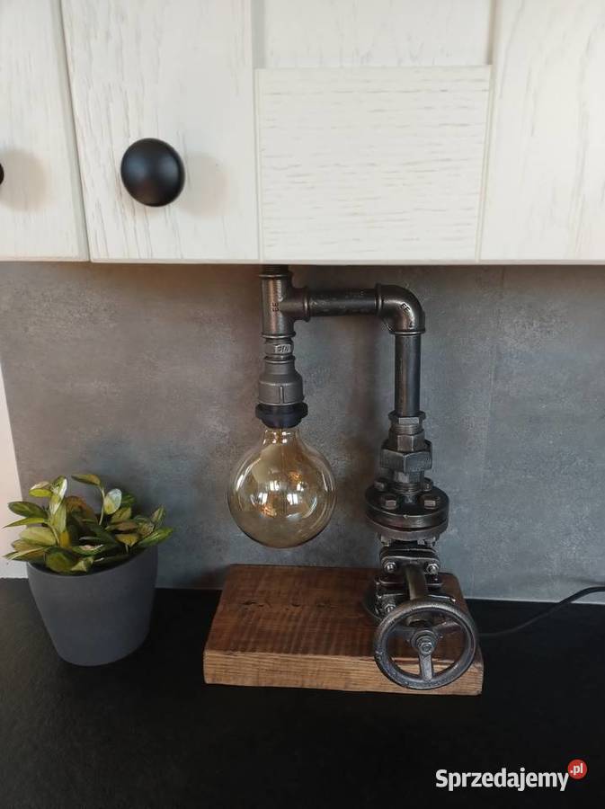 Unikatowa industrialna lampa steampunk retro sprzedam