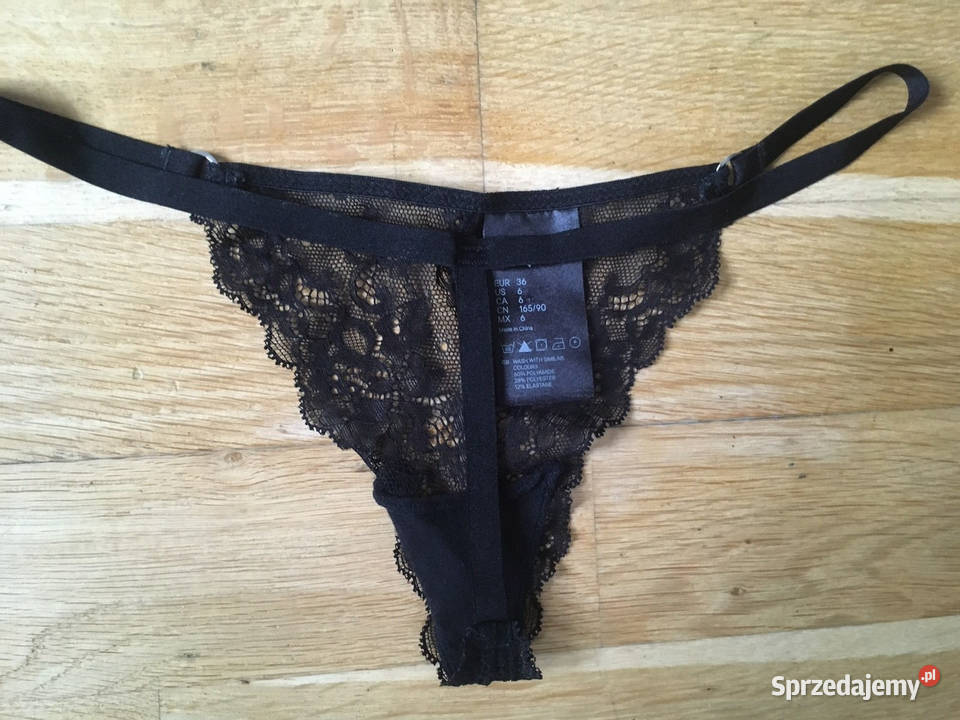 czarne majtki stringi HM 36 S figi Toruń