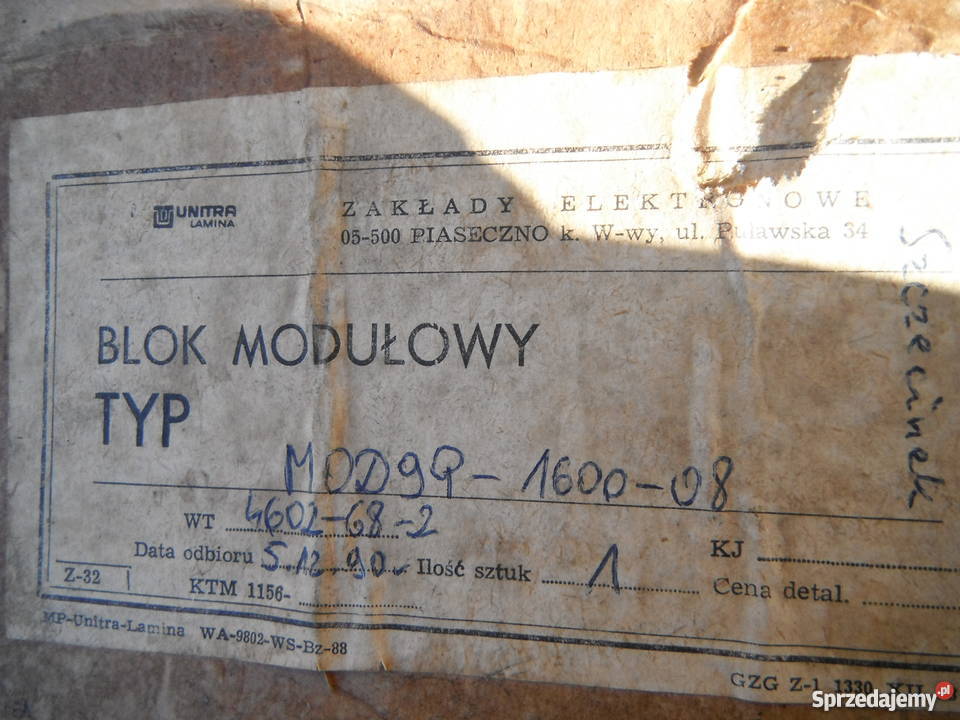 Blok modułowy 1600A 800V Unitra Lamina mazowieckie Chlewiska