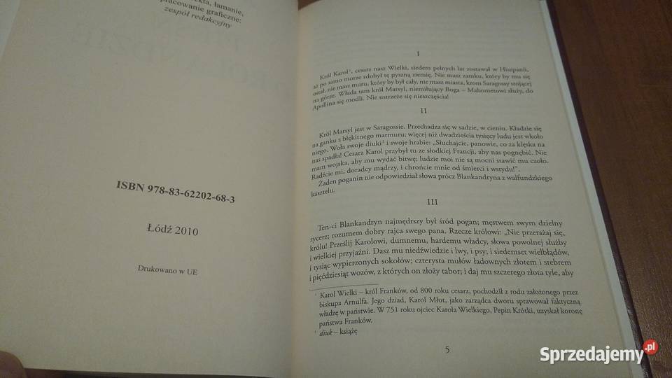 Pieśń o Rolandzie Jospeh Bedier TWARDA