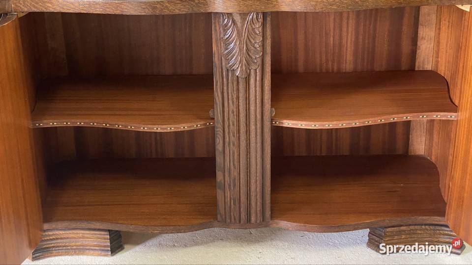 Toaletka Art Deco z lustrem i szklanym blatem Budno