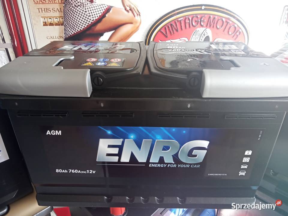 Akumulator AGM 80Ah 760A P ENRGVARTA StartStop Układ elektryczny
