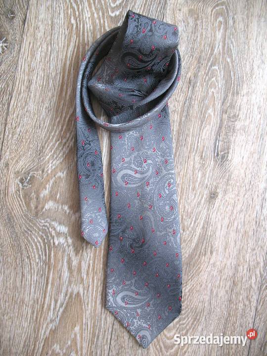 Krawat męski elegancki motyw paisley sprzedam