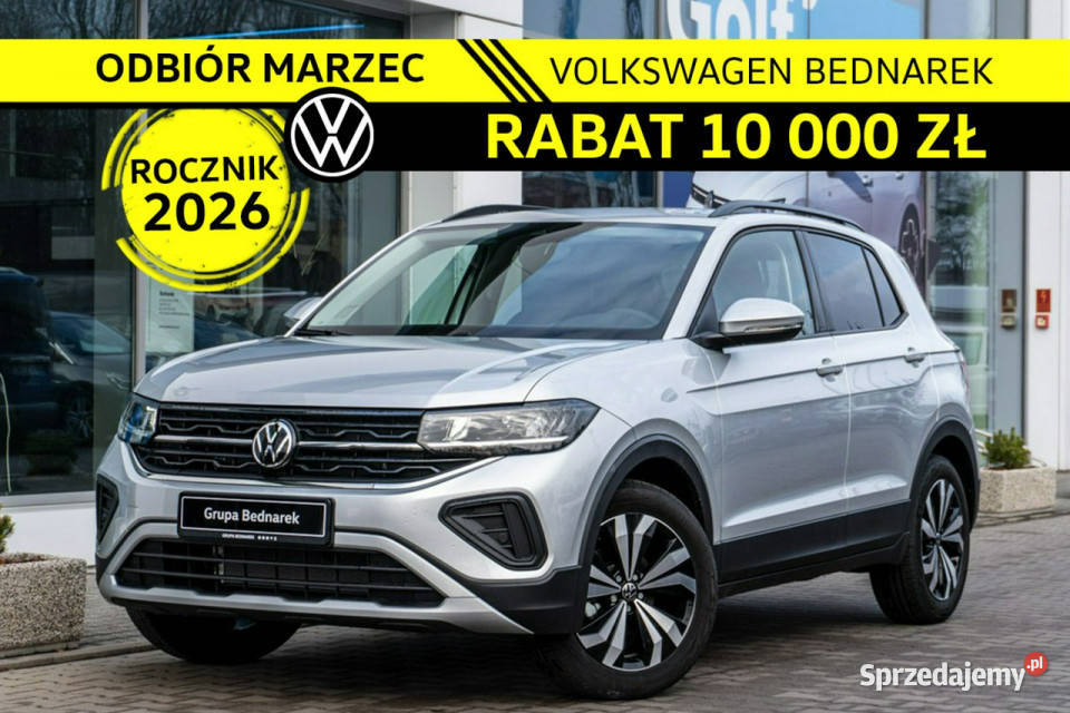Volkswagen TCross Life Plus 10 TSI 95 nieuszkodzony Łódź