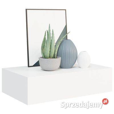 vidaXL Półka ścienna z szufladą biała 40 x 235 x Półki Warszawa