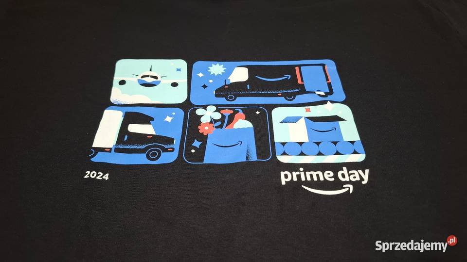 Koszulka krótki rękaw Tshirt czarna Amazon Sols śląskie Czeladź