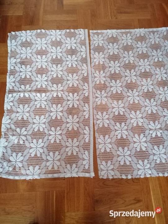 Firanka w tłoczone wzory rozmiar 100x52sztuk 2 biały Łódź