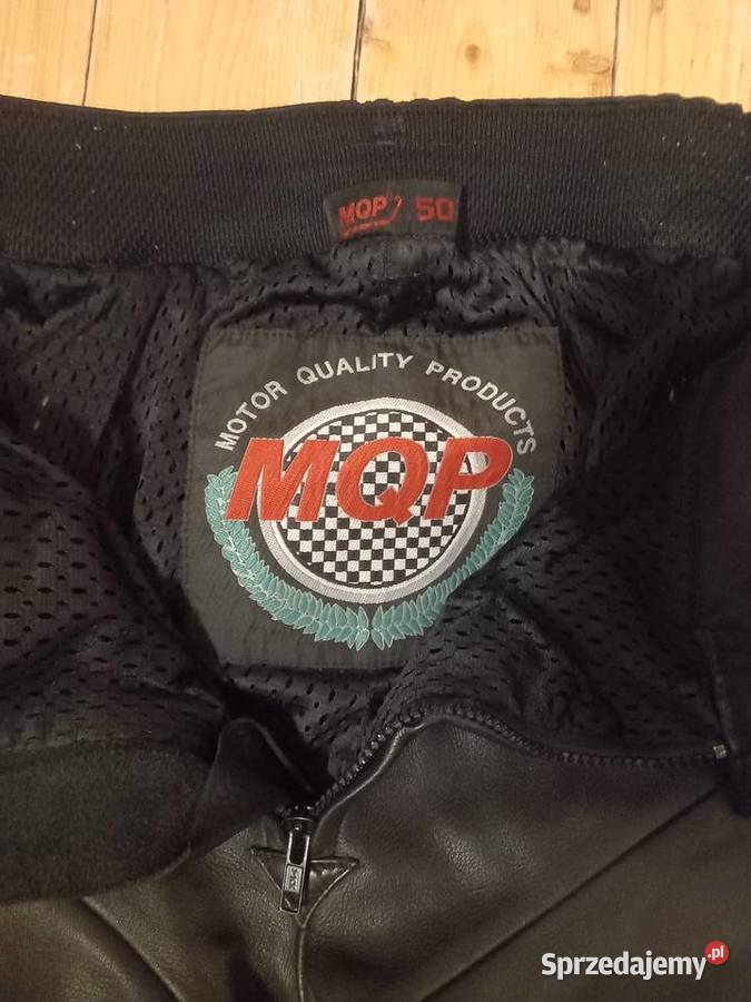 Spodnie motocyklowe ze skóry MQP czarne 50 M Chodzież