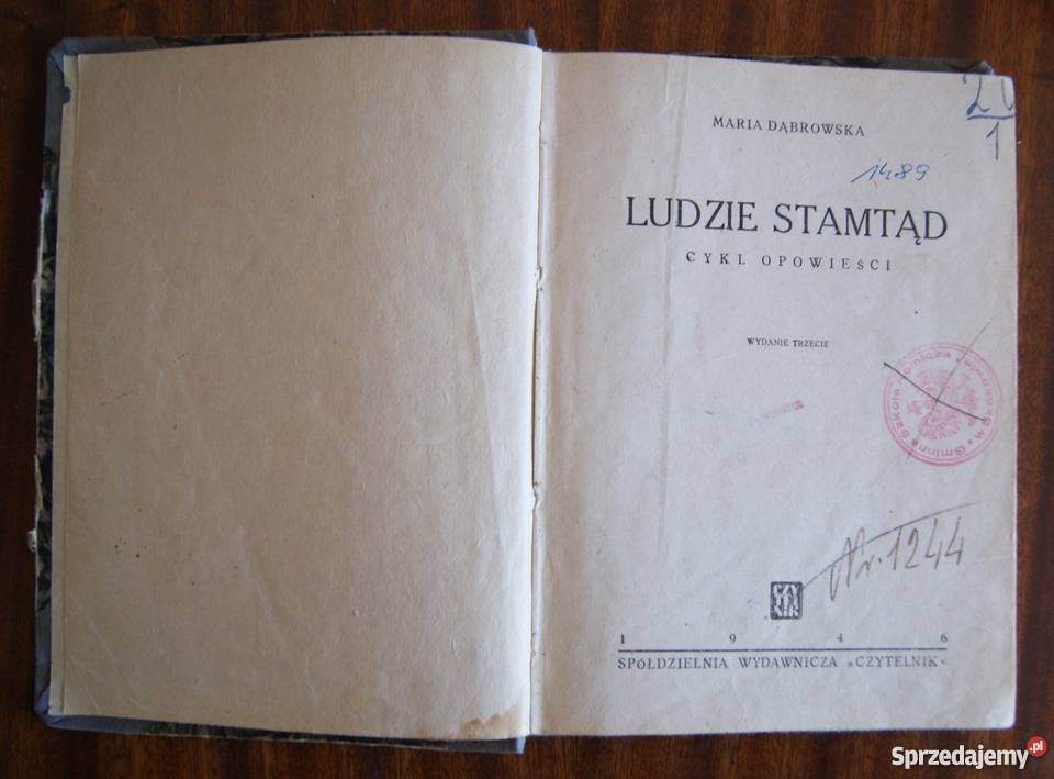 Maria Dąbrowska Ludzie stamtąd 1946 Parczew