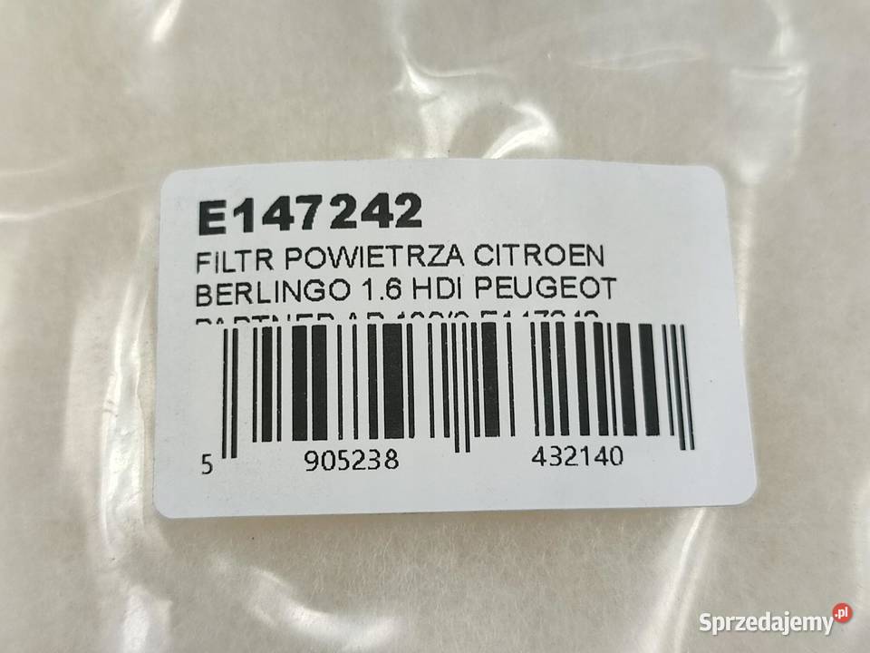 FILTR POWIETRZA BERLINGO B9 PARTNER 5 G 16 HDi